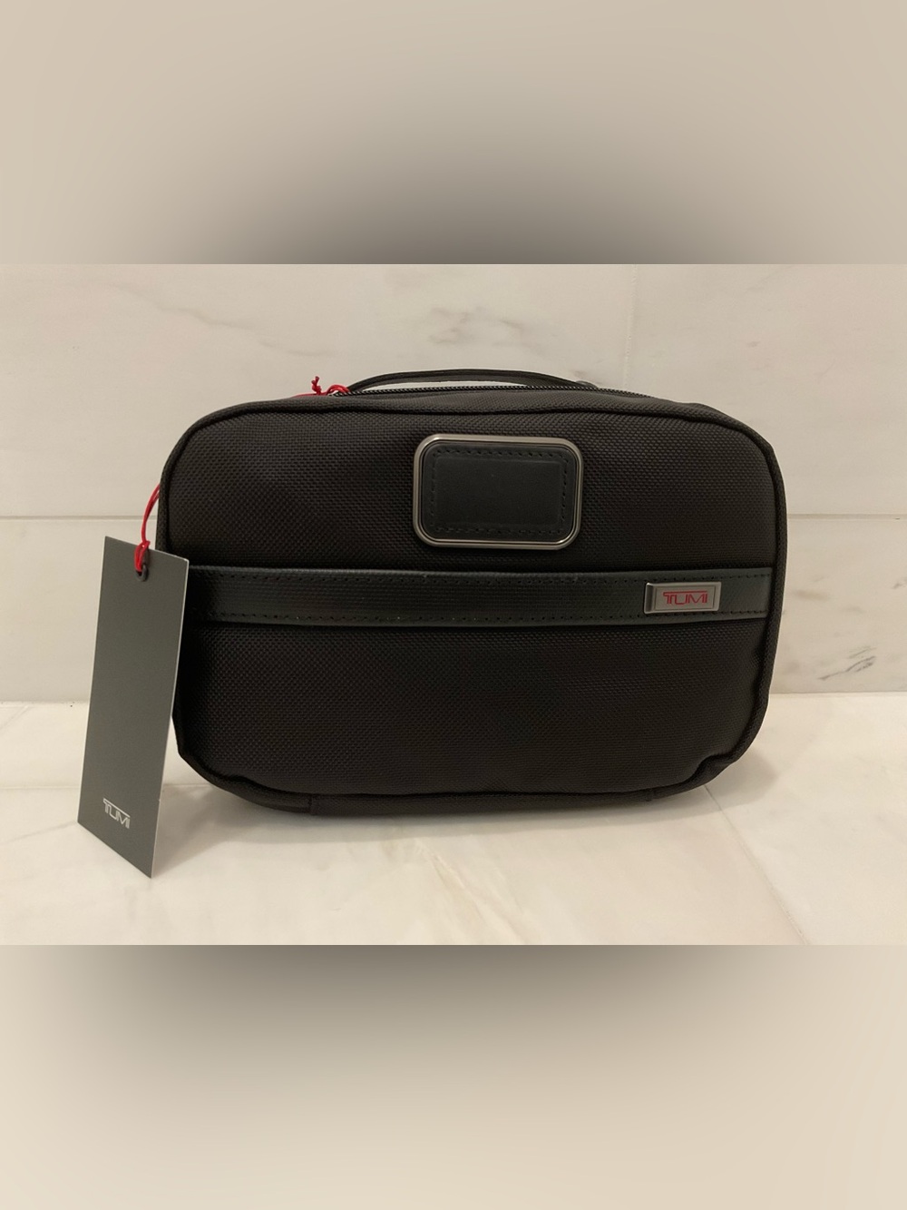 NEW Tumi ALPHA - 8.5” Ballistic Nylon Zippered Split Travel Dopp Kit - BLACK ❗